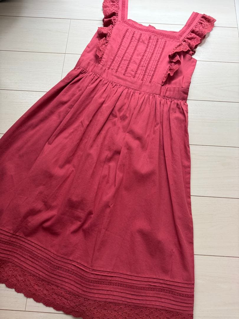 新品タグ付き　Bonpoint ボンポワン　レースフリルワンピース　14A