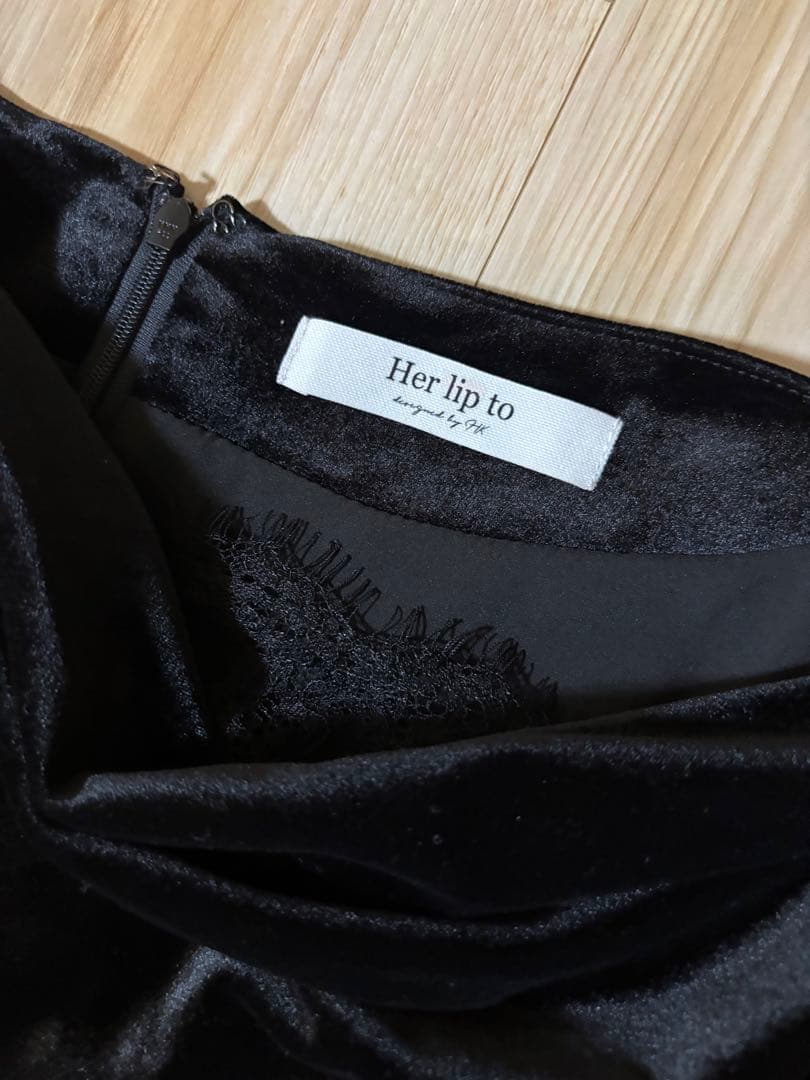 Her lip to Majestic Velour Dress ブラック