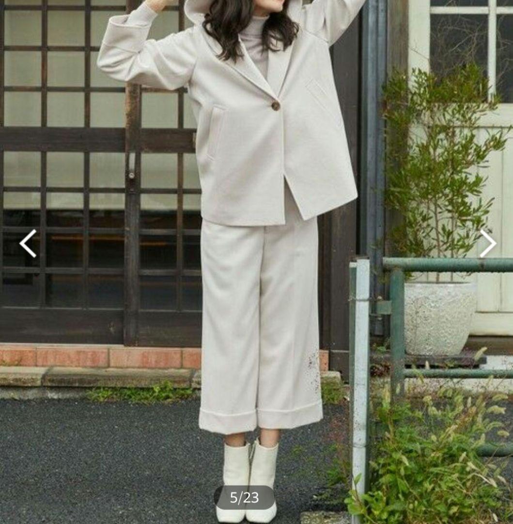 新品＊23区＊ウールカシミヤビーバー フード付き ショートコート