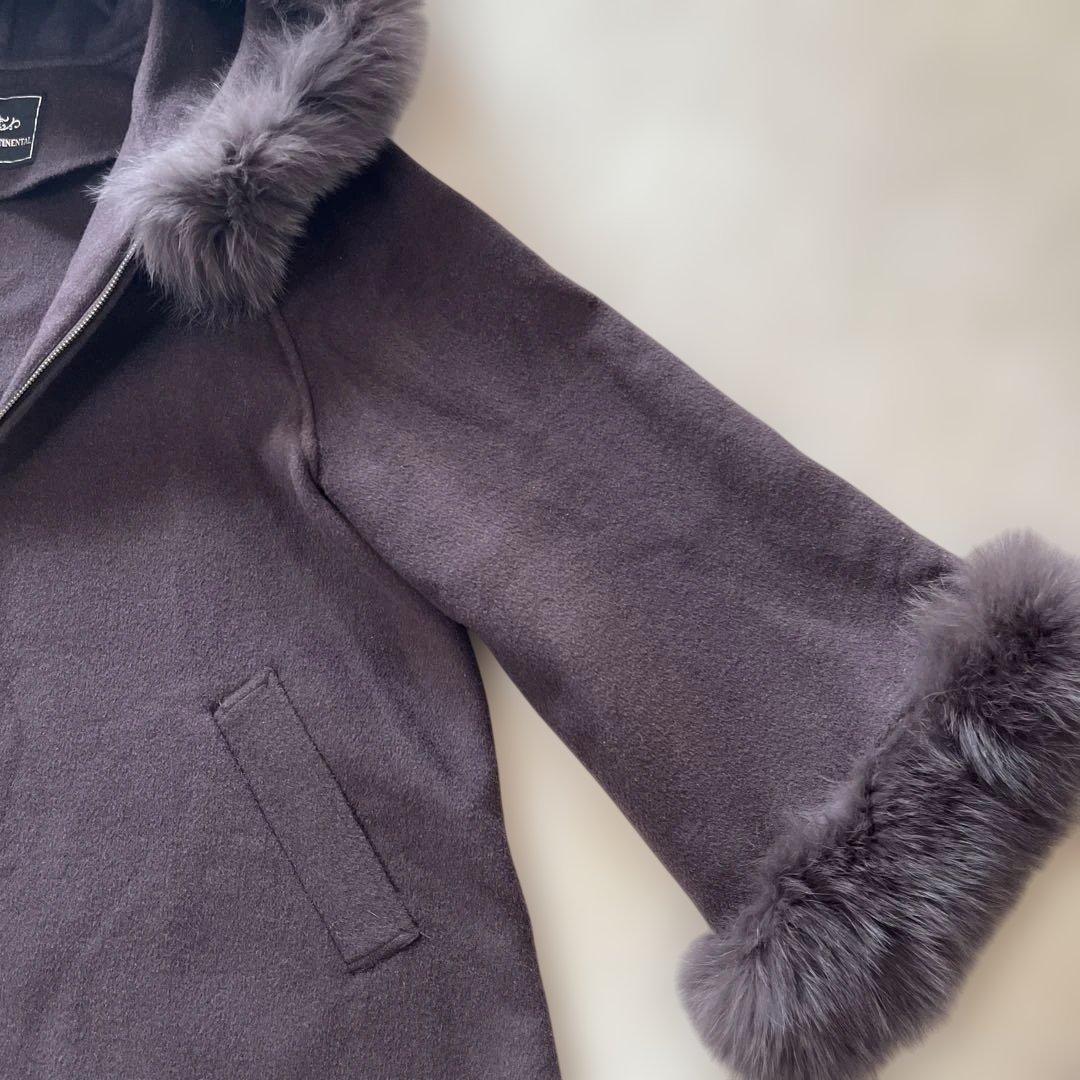 ✨GRACE CONTINENTAL 定価83600 ポンチョ風トリミングコート