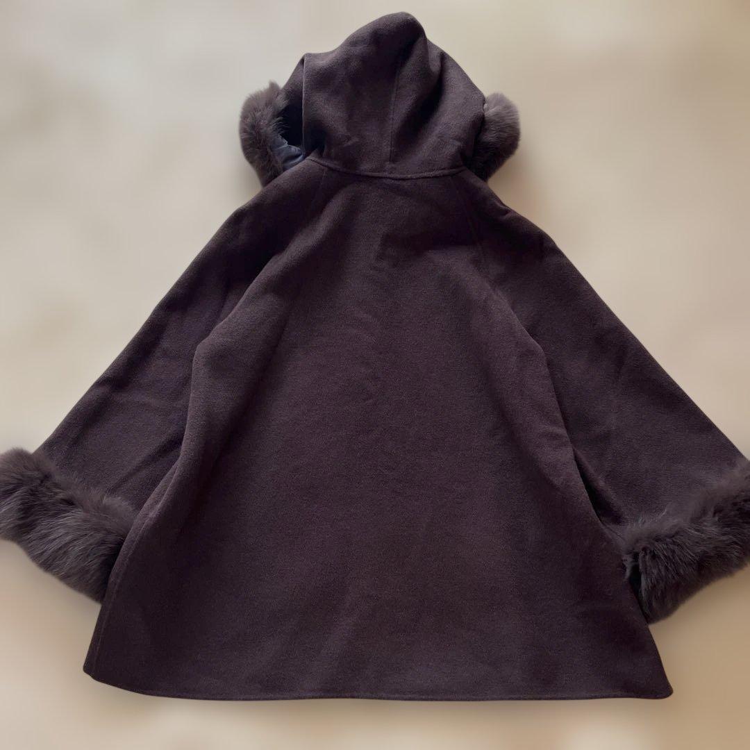 ✨GRACE CONTINENTAL 定価83600 ポンチョ風トリミングコート