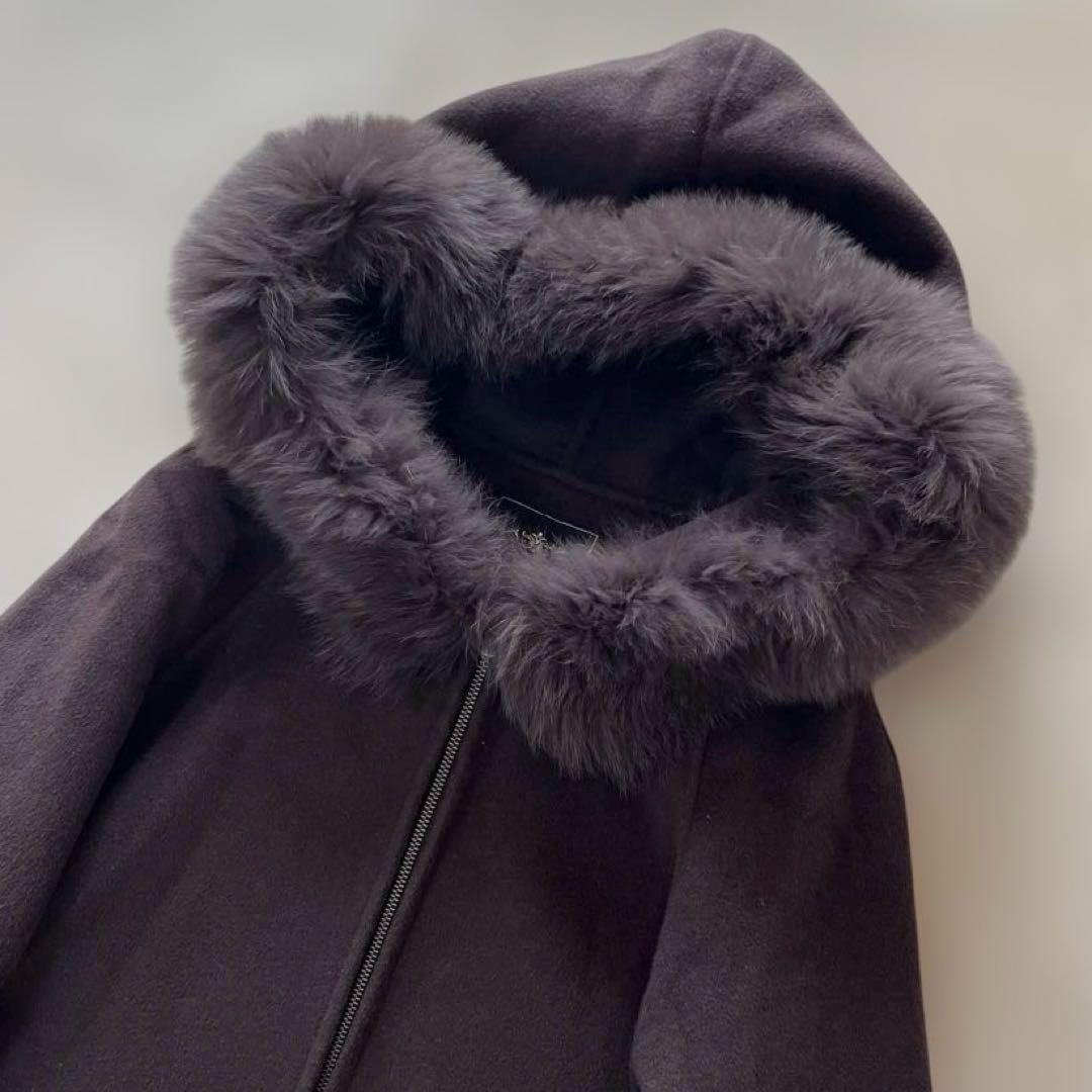 ✨GRACE CONTINENTAL 定価83600 ポンチョ風トリミングコート