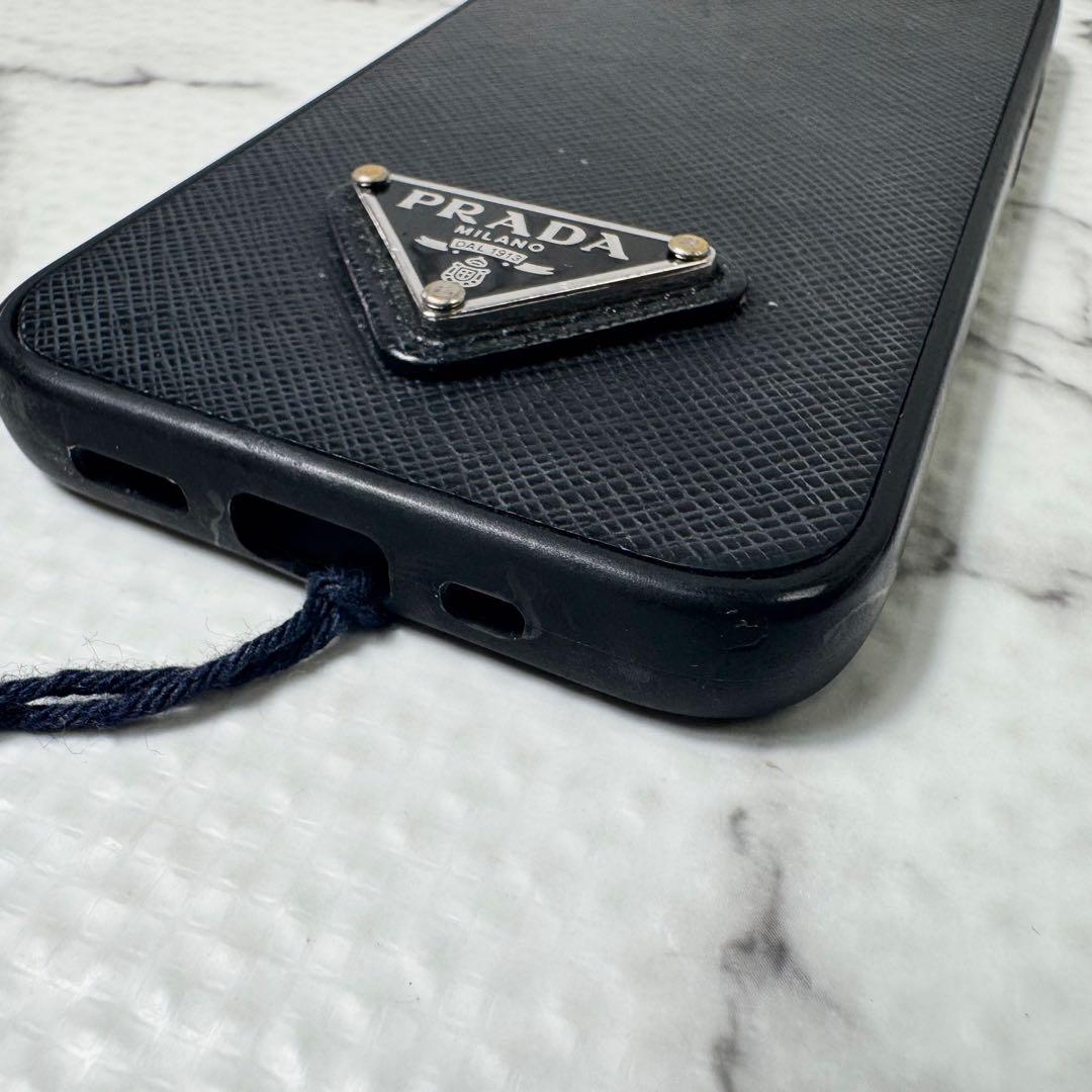 極美品◎付属品完備/プラダ　iPhone12mini ケース　サフィアーノレザー