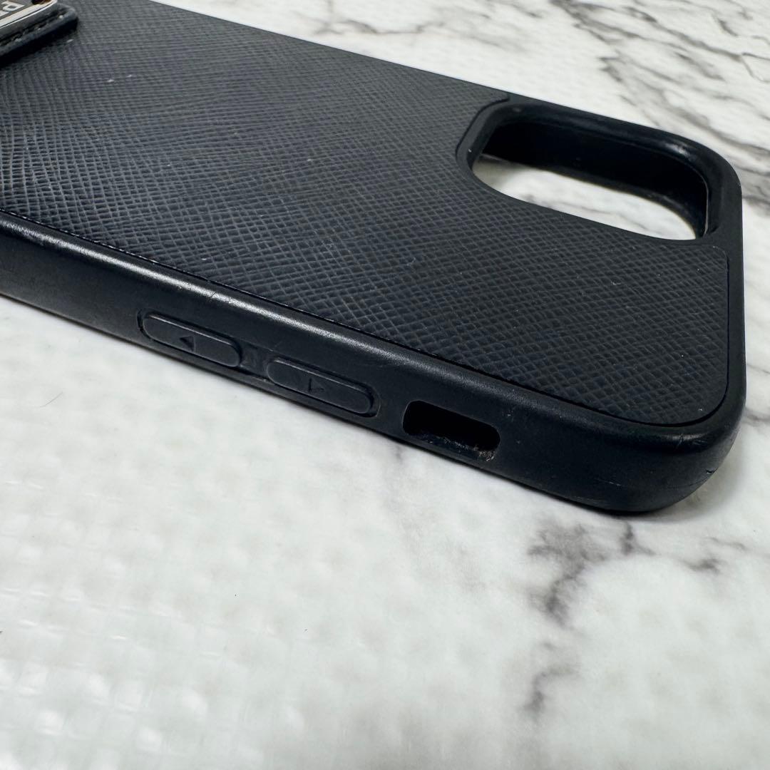 極美品◎付属品完備/プラダ　iPhone12mini ケース　サフィアーノレザー