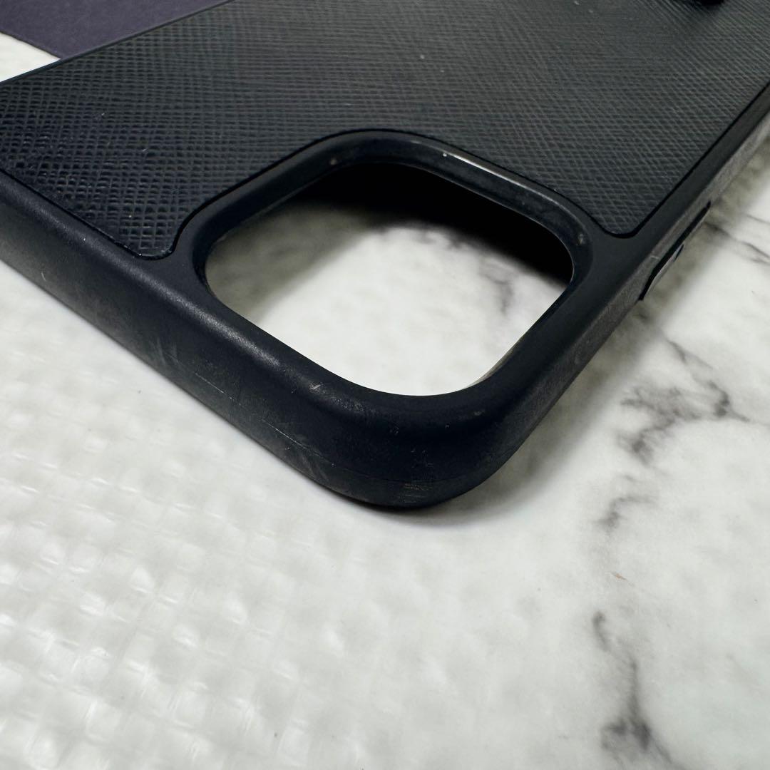 極美品◎付属品完備/プラダ　iPhone12mini ケース　サフィアーノレザー