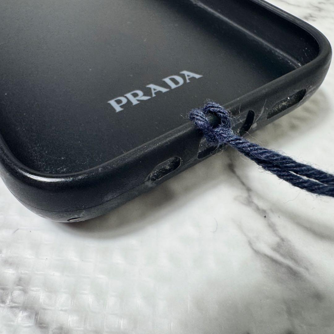 極美品◎付属品完備/プラダ　iPhone12mini ケース　サフィアーノレザー
