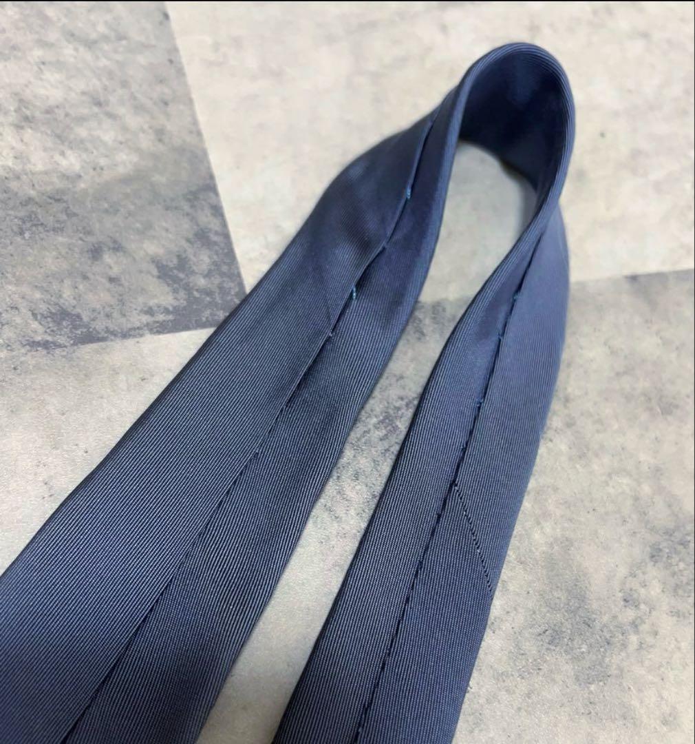 HERMES ネクタイ　ハイブランド ソリッド グレー