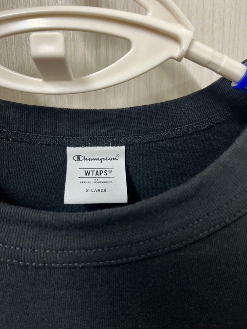 Champion WTAPS X-LARGE ブラック長袖カットソー