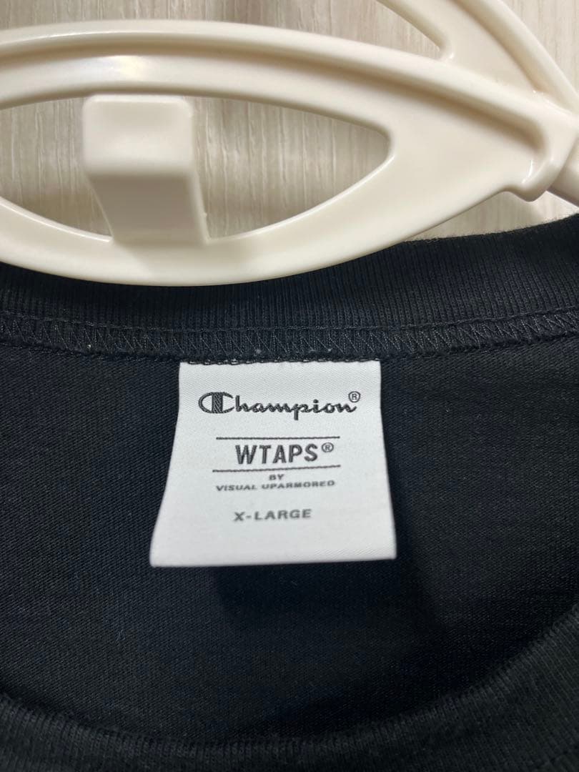 Champion WTAPS X-LARGE ブラック長袖カットソー