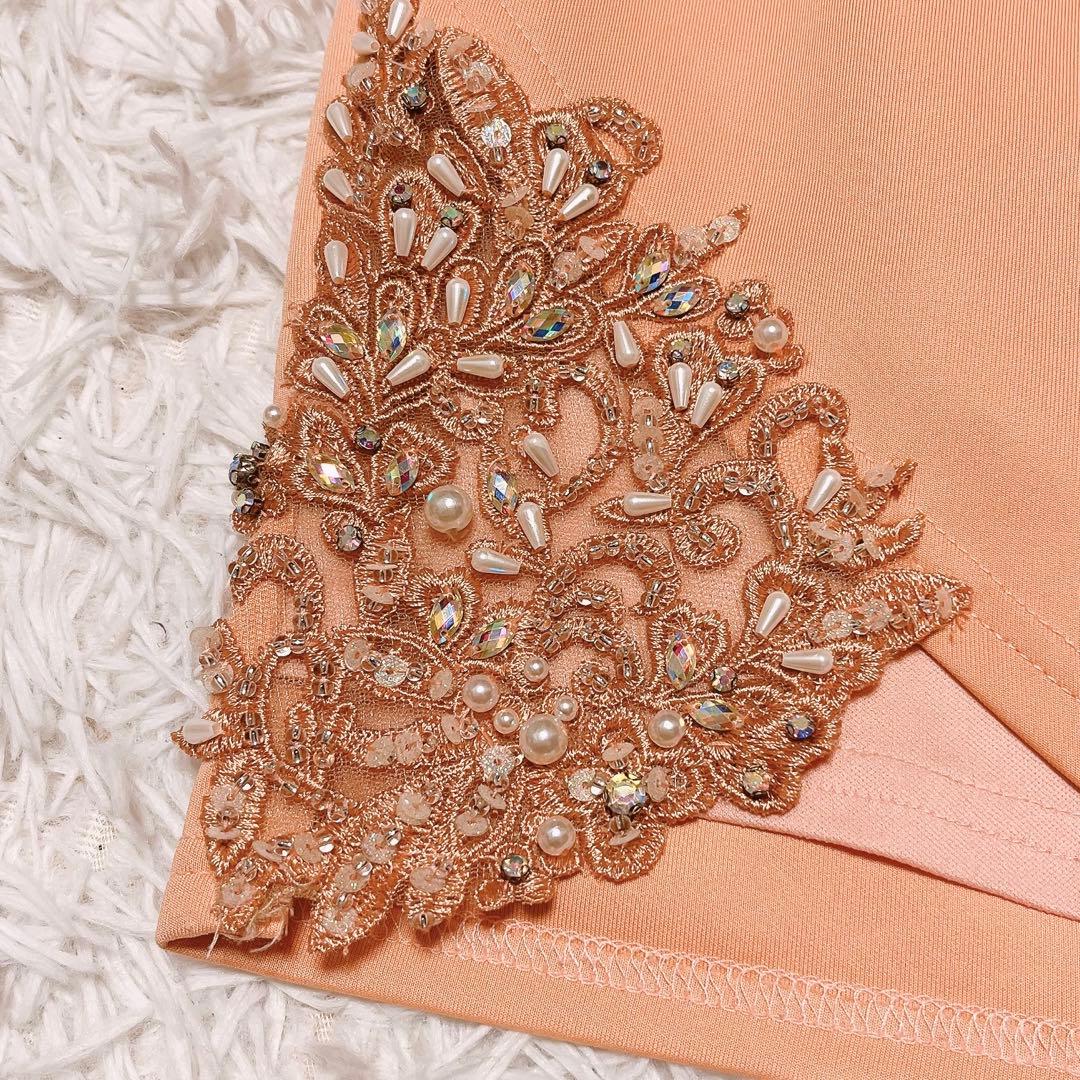 AR エンジェルアール キャミソール ビジュー タイト ミニ ドレス S