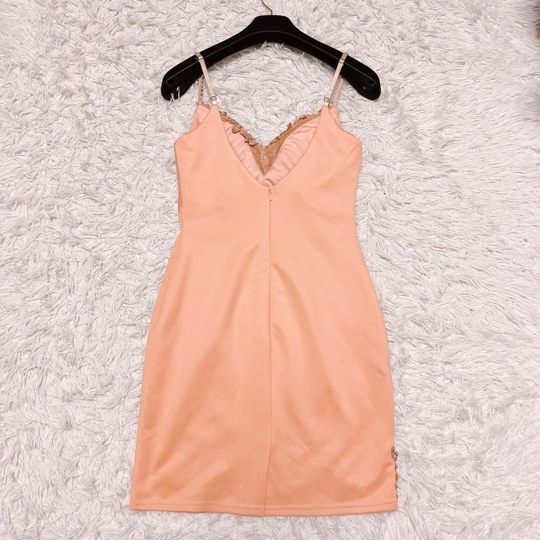 AR エンジェルアール キャミソール ビジュー タイト ミニ ドレス S