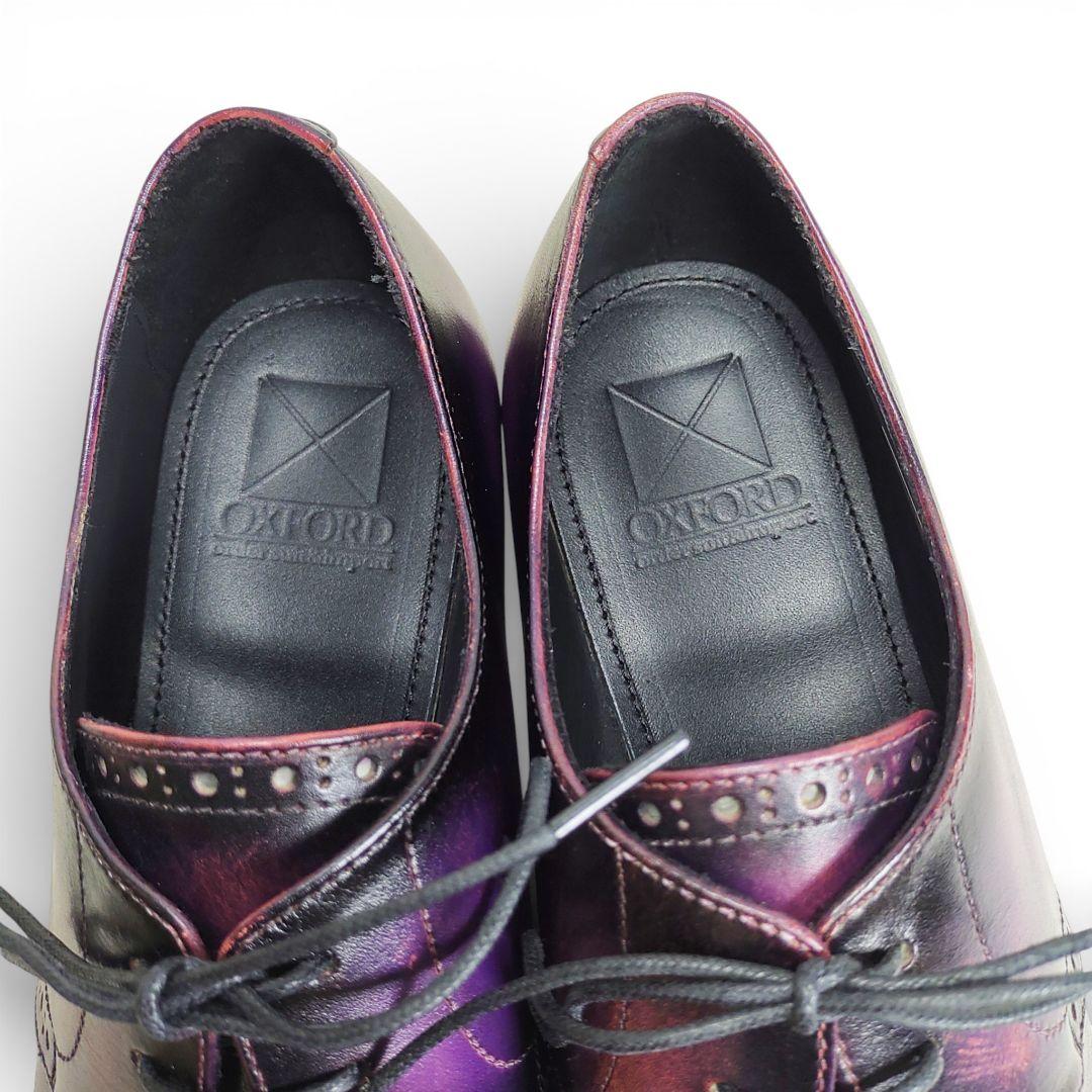 定価4.4万|Mon model|プレーントゥ|パティーヌ|7.5|紫