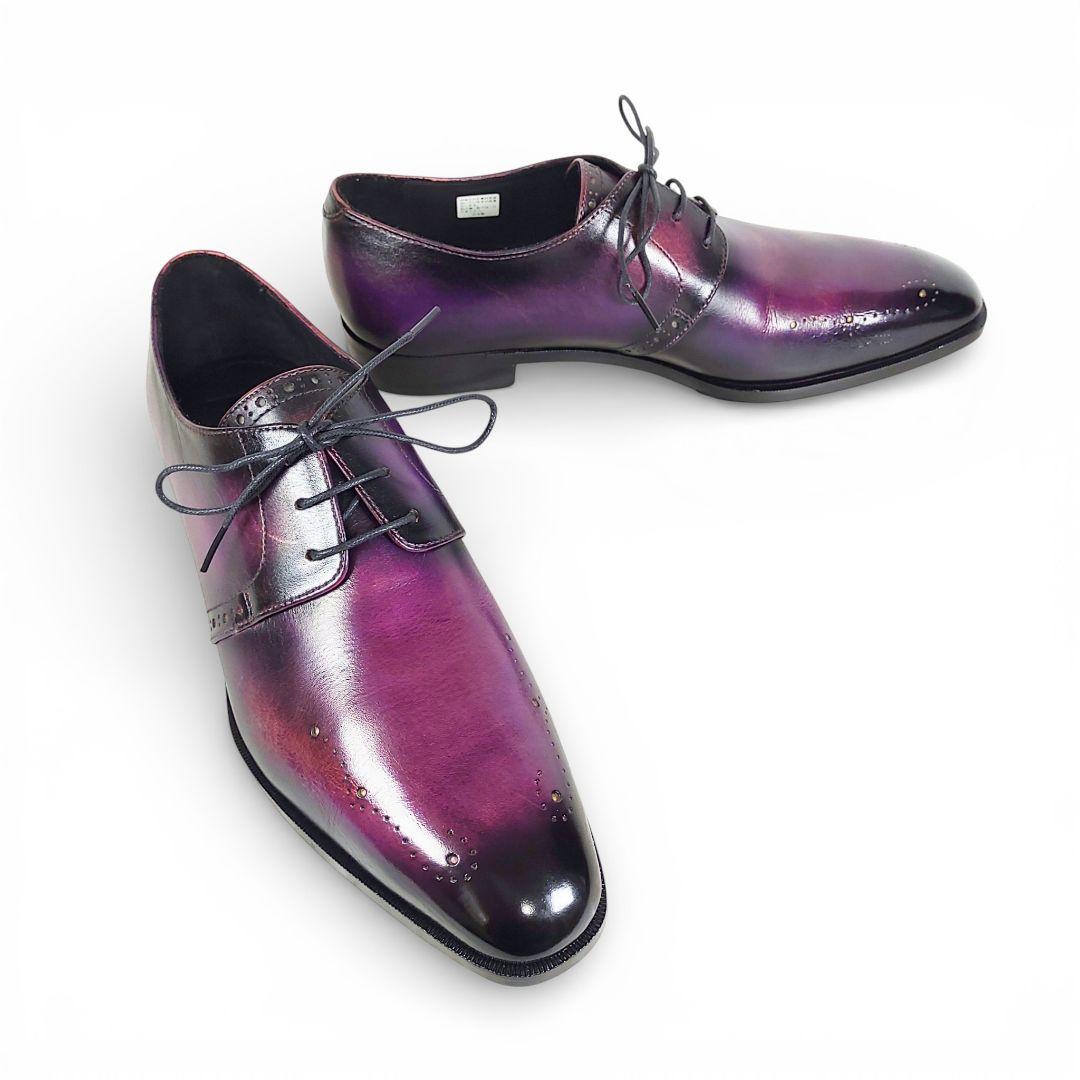 定価4.4万|Mon model|プレーントゥ|パティーヌ|7.5|紫