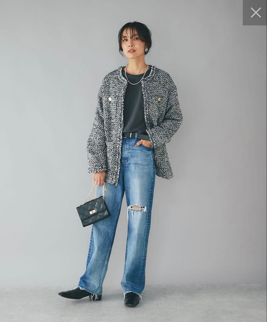 RIVE DROITE ツイードフリンジジャケット