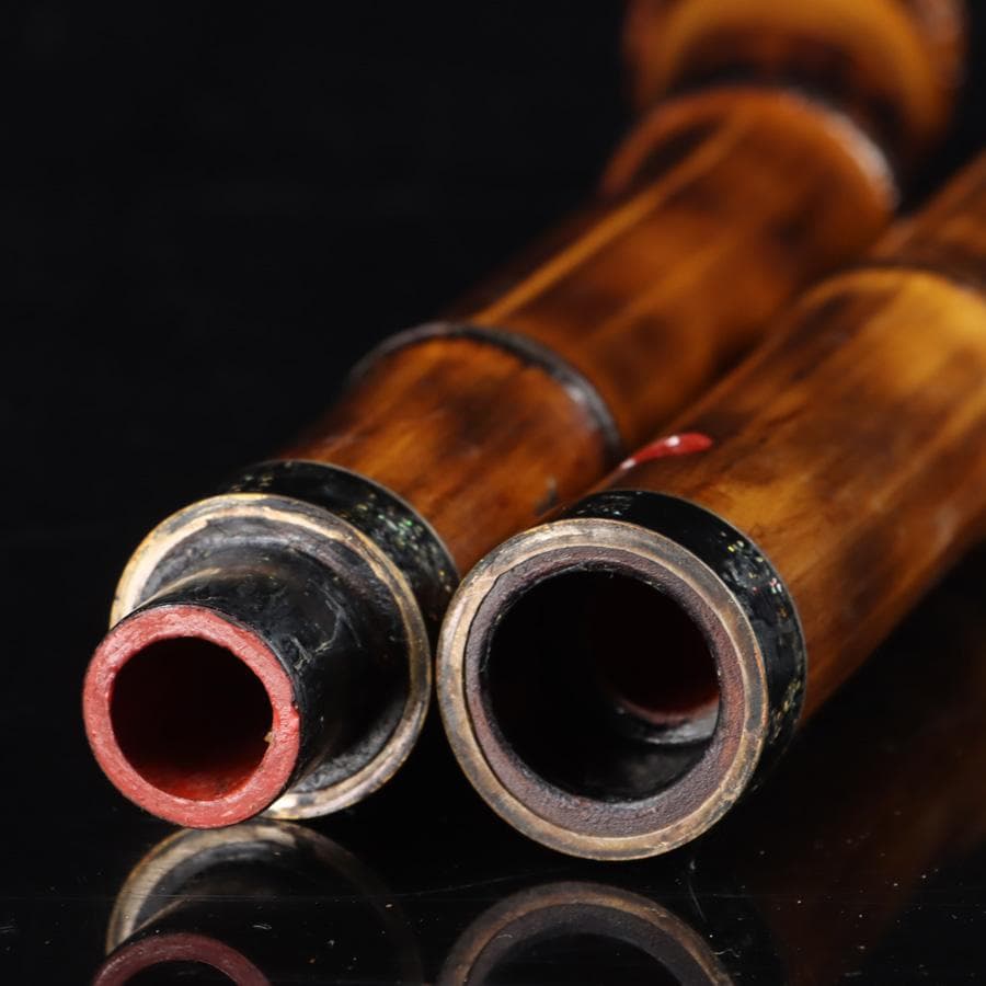 専用Y3279-6 琴古流 尺八 隆風 銀三線 螺鈿細工 全長69.5㎝ 　EE