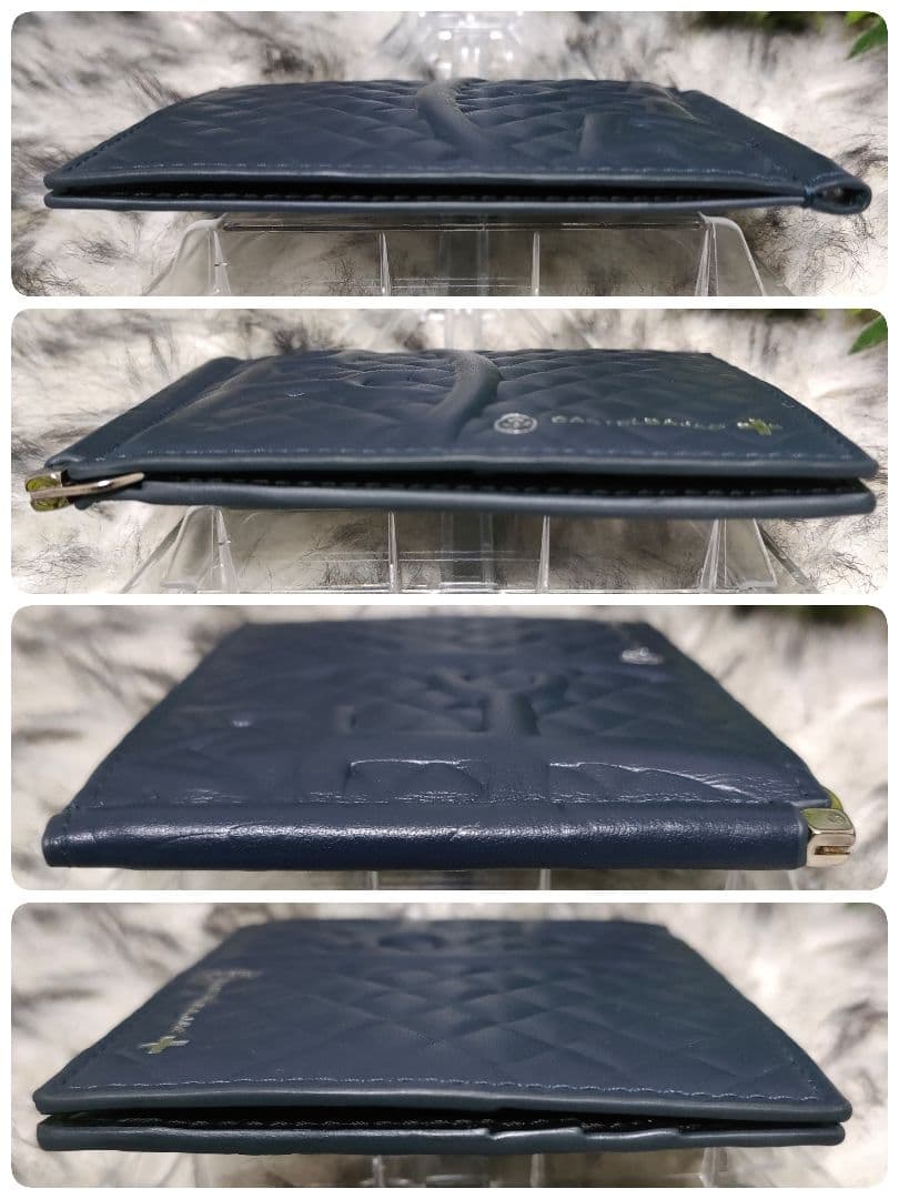 カステルバジャック マネークリップ ネイビー CASTELBAJAC2つ折り財布