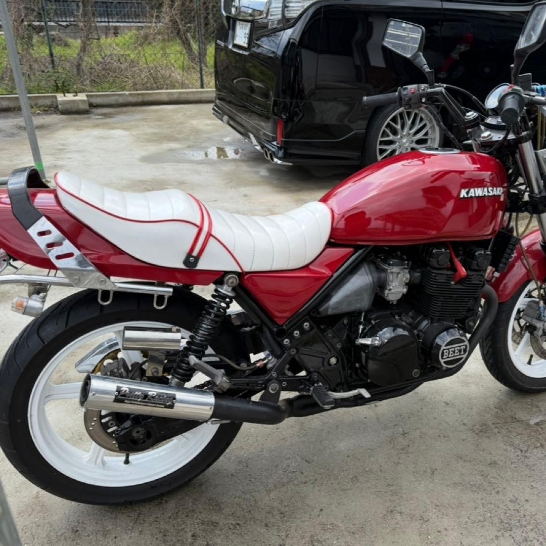 ゼファー400用　ガニマタブレット　サイレンサースタンド付