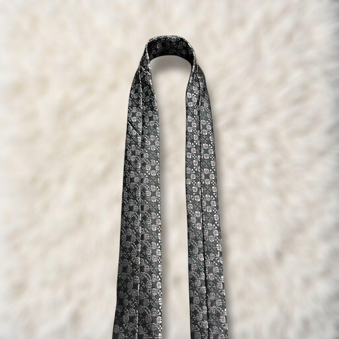 【未使用級✨】ヴィヴィアンウエストウッド ナロータイ オーブ 黒銀赤 ジャガード