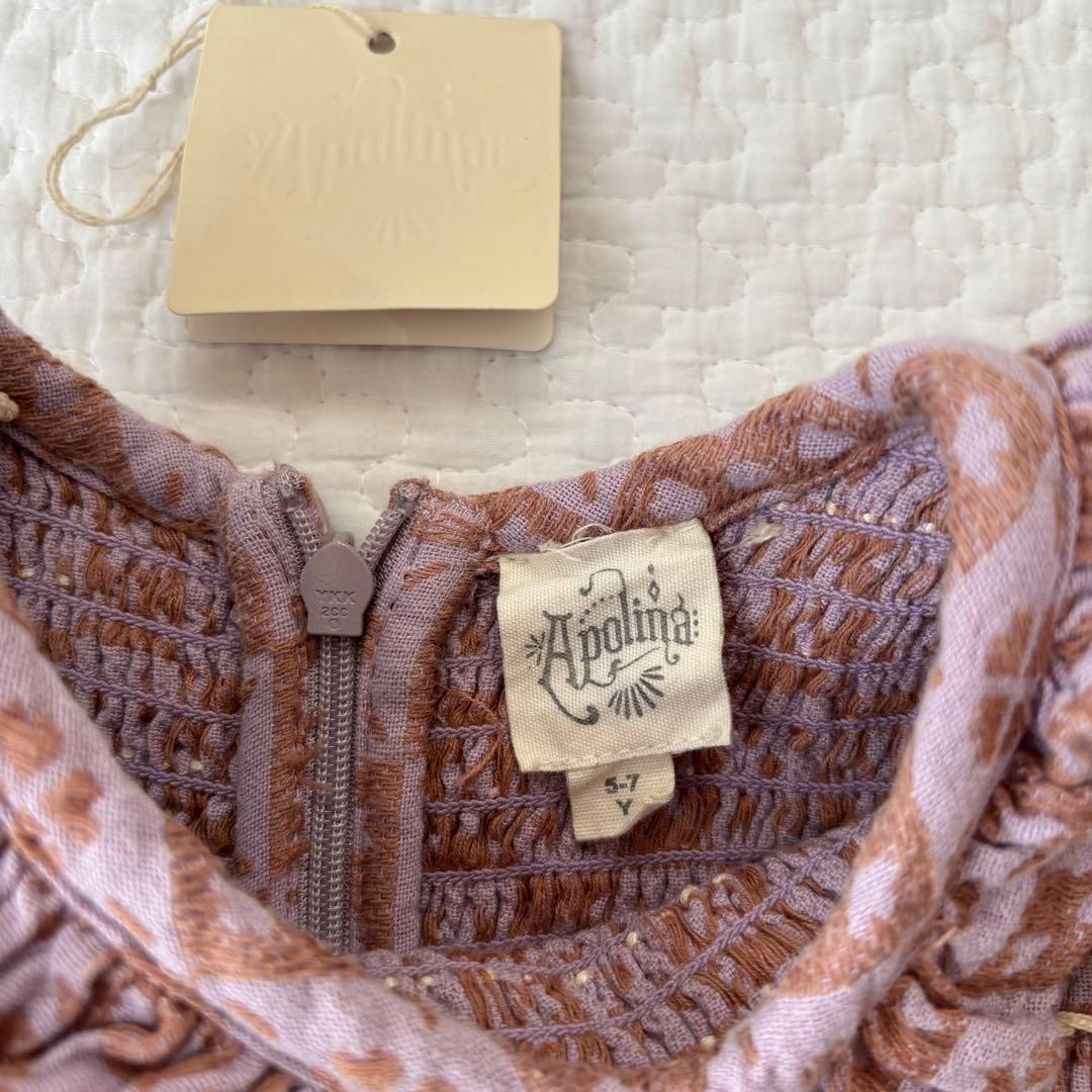 apolina 刺繍ワンピース　5-7y