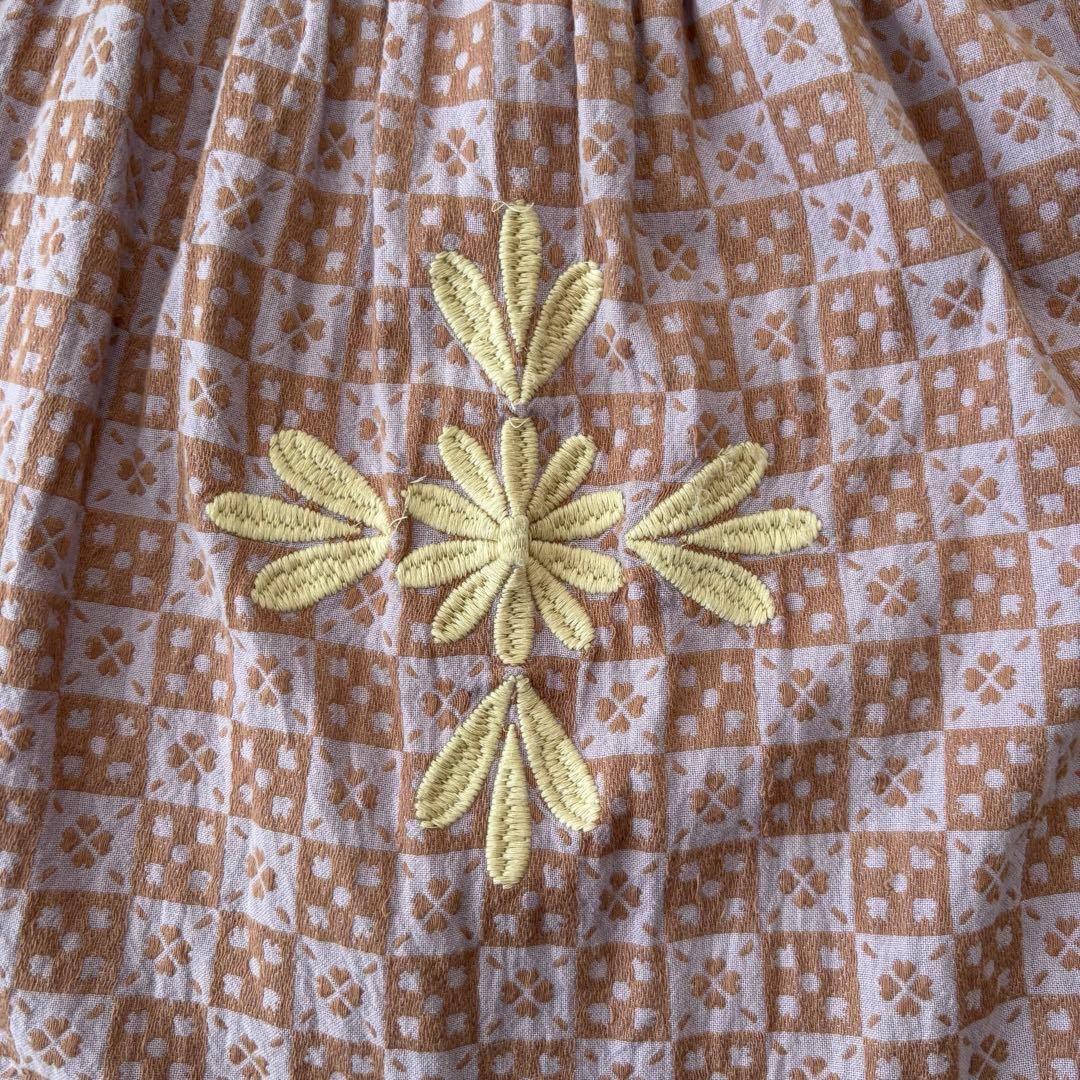 apolina 刺繍ワンピース　5-7y