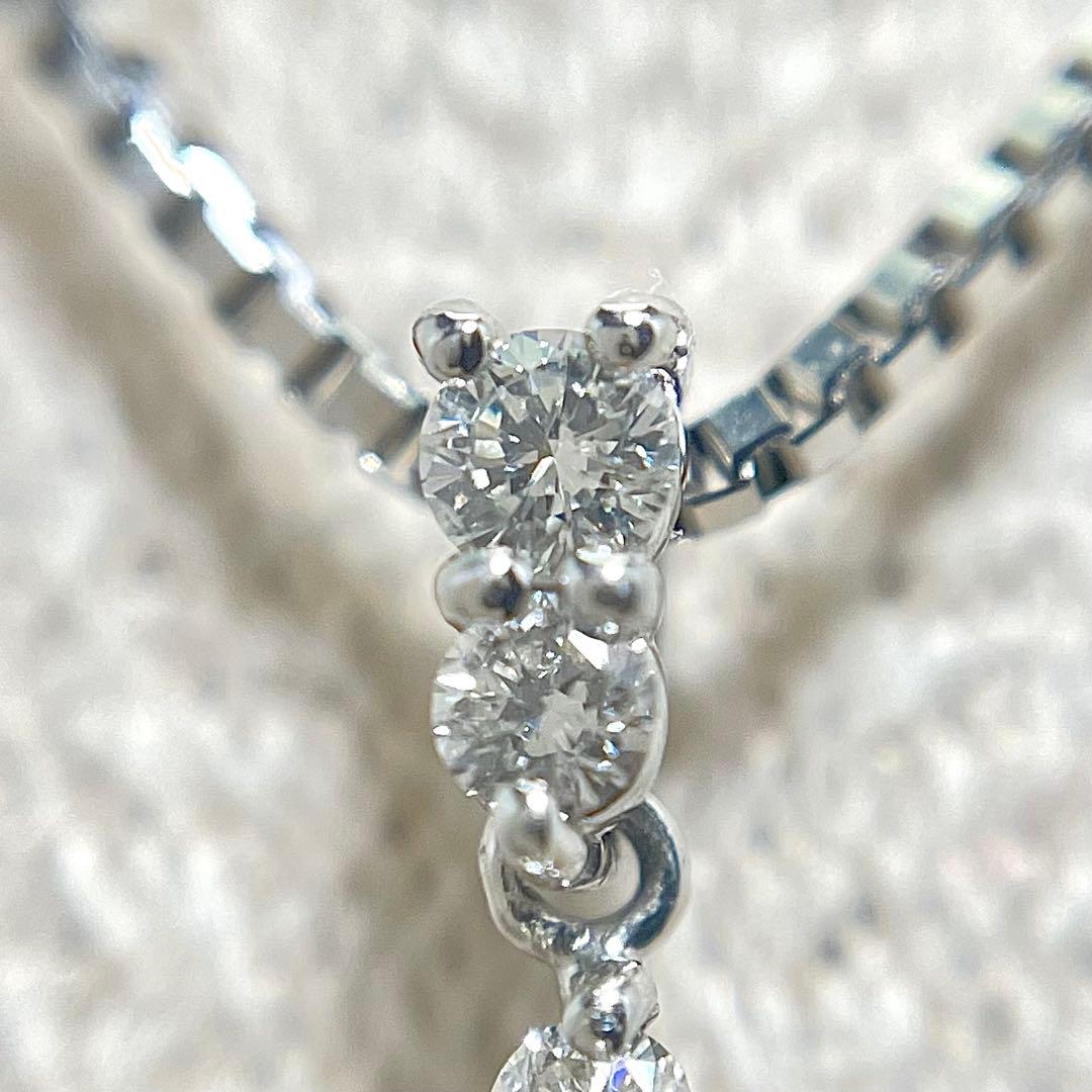 ダイヤ ネックレス プラチナ ダイヤモンド マーキスカット トップ ペンダント