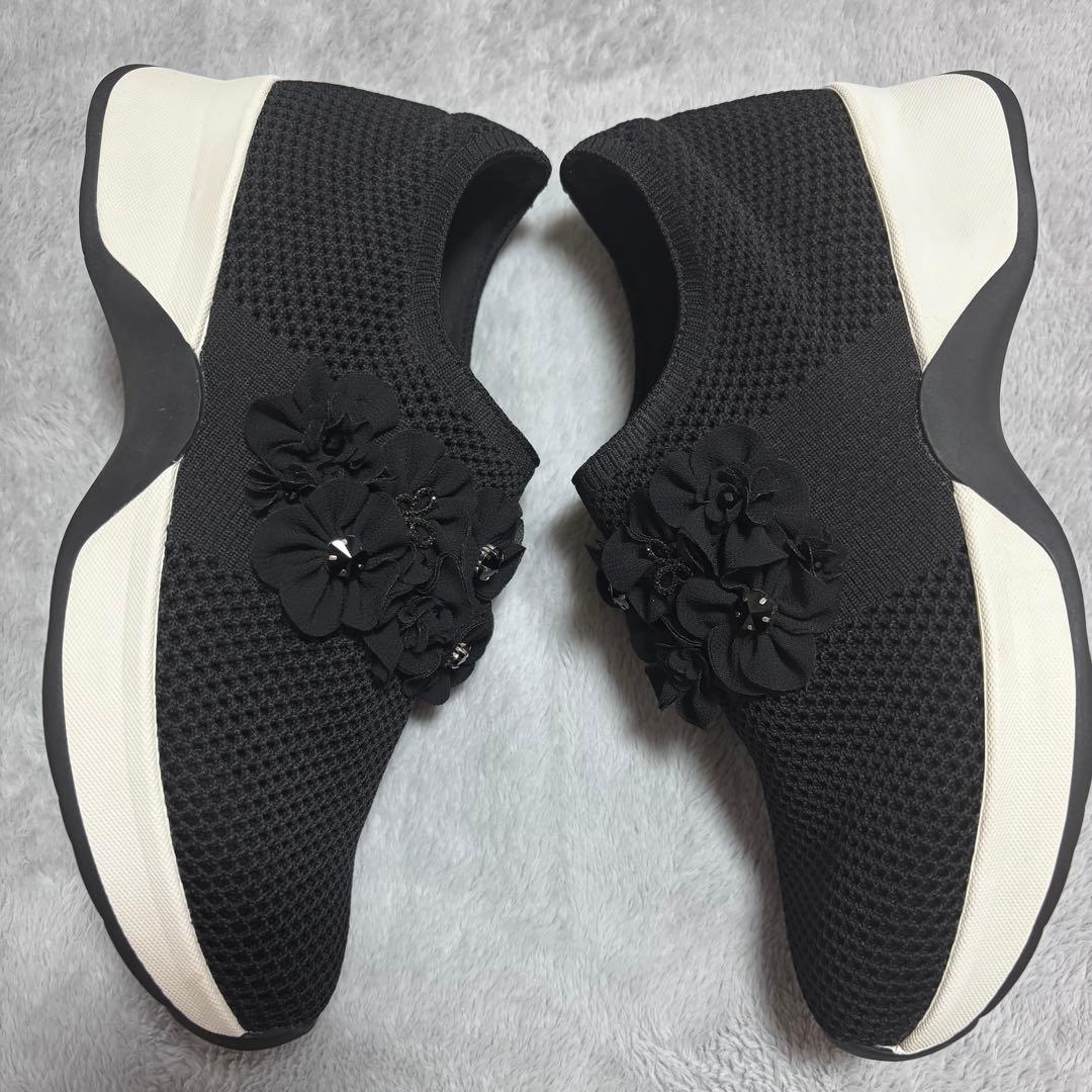 美品】ANTEPRIMA アンテプリマ スリッポン フラワーモチーフ スニーカー