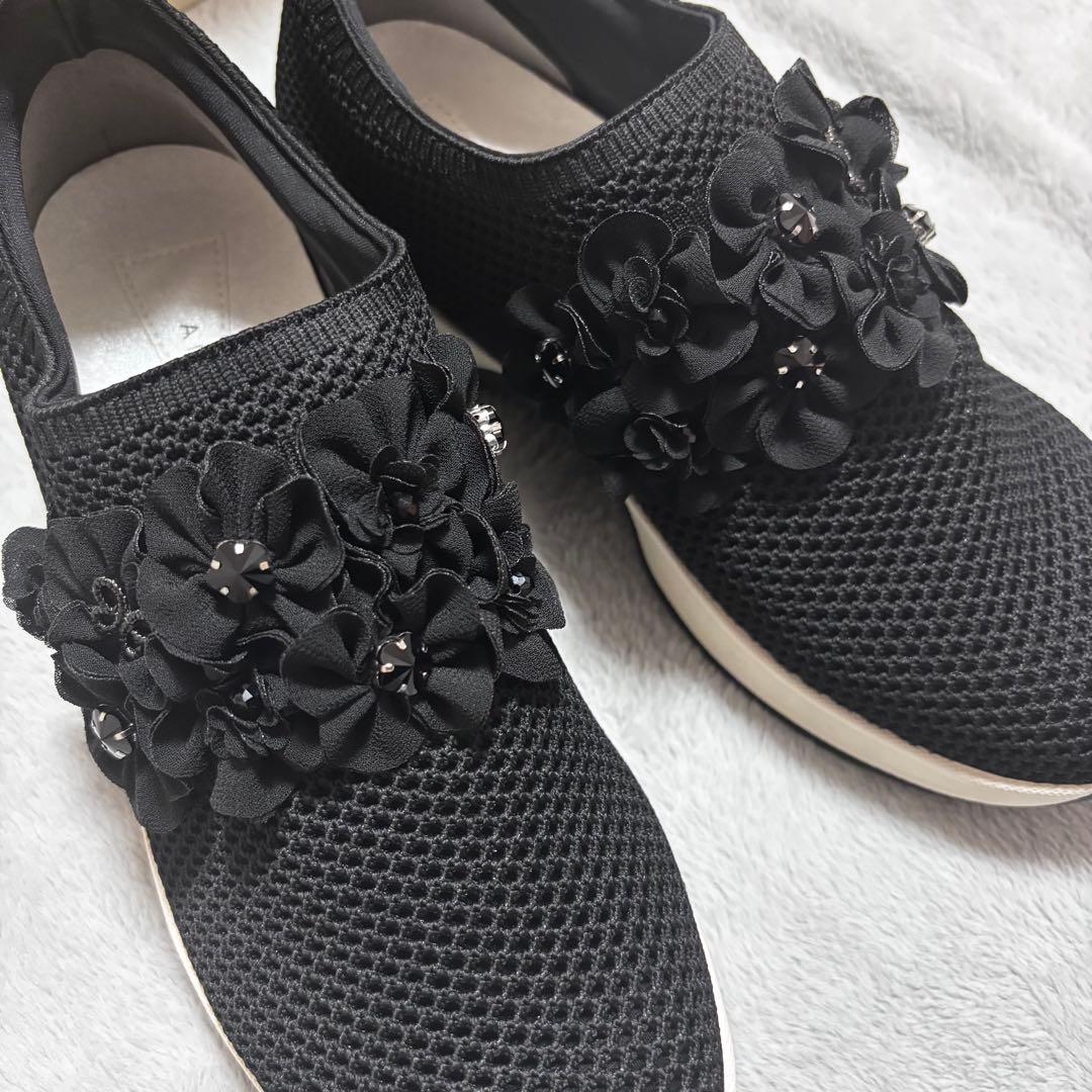 美品】ANTEPRIMA アンテプリマ スリッポン フラワーモチーフ スニーカー