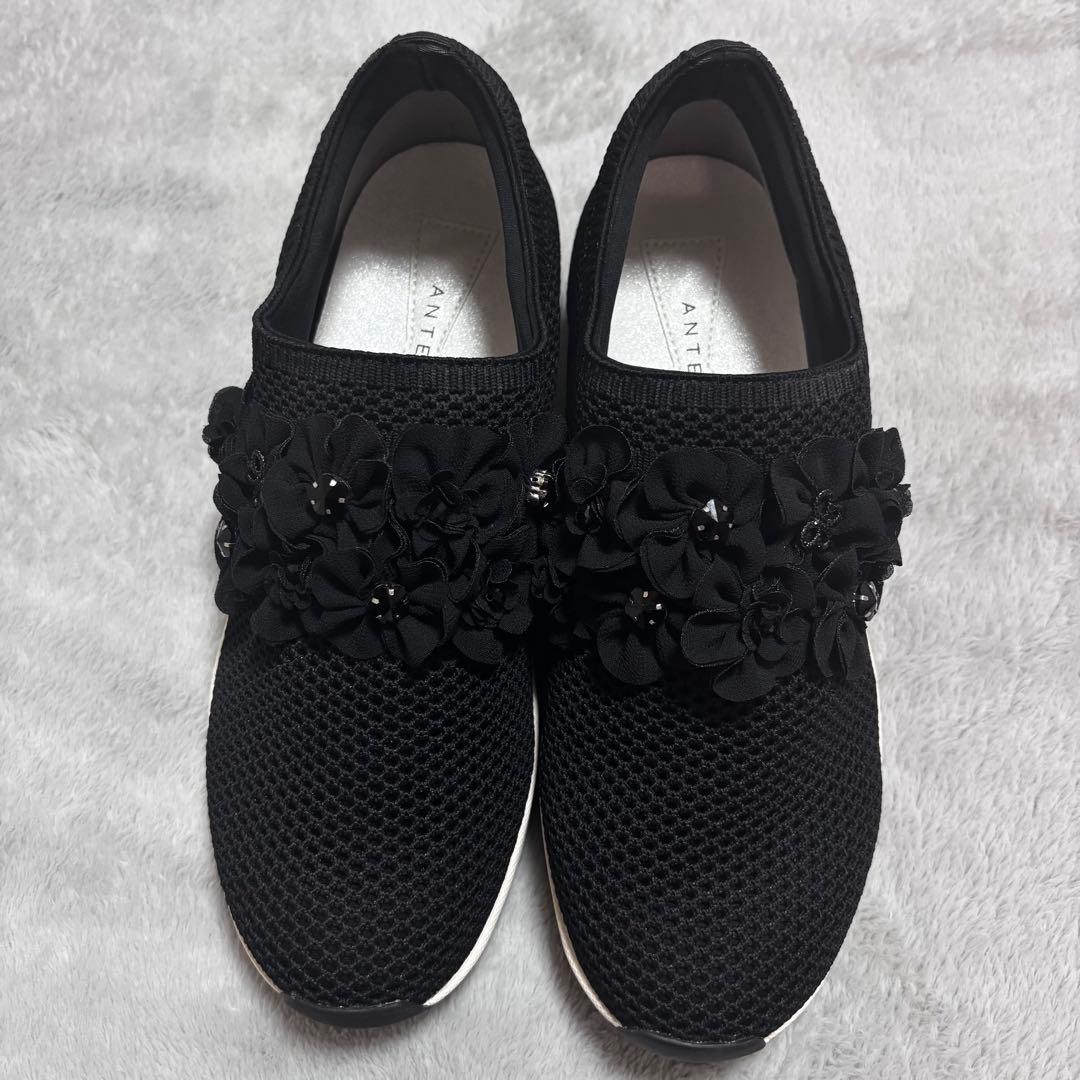 美品】ANTEPRIMA アンテプリマ スリッポン フラワーモチーフ スニーカー