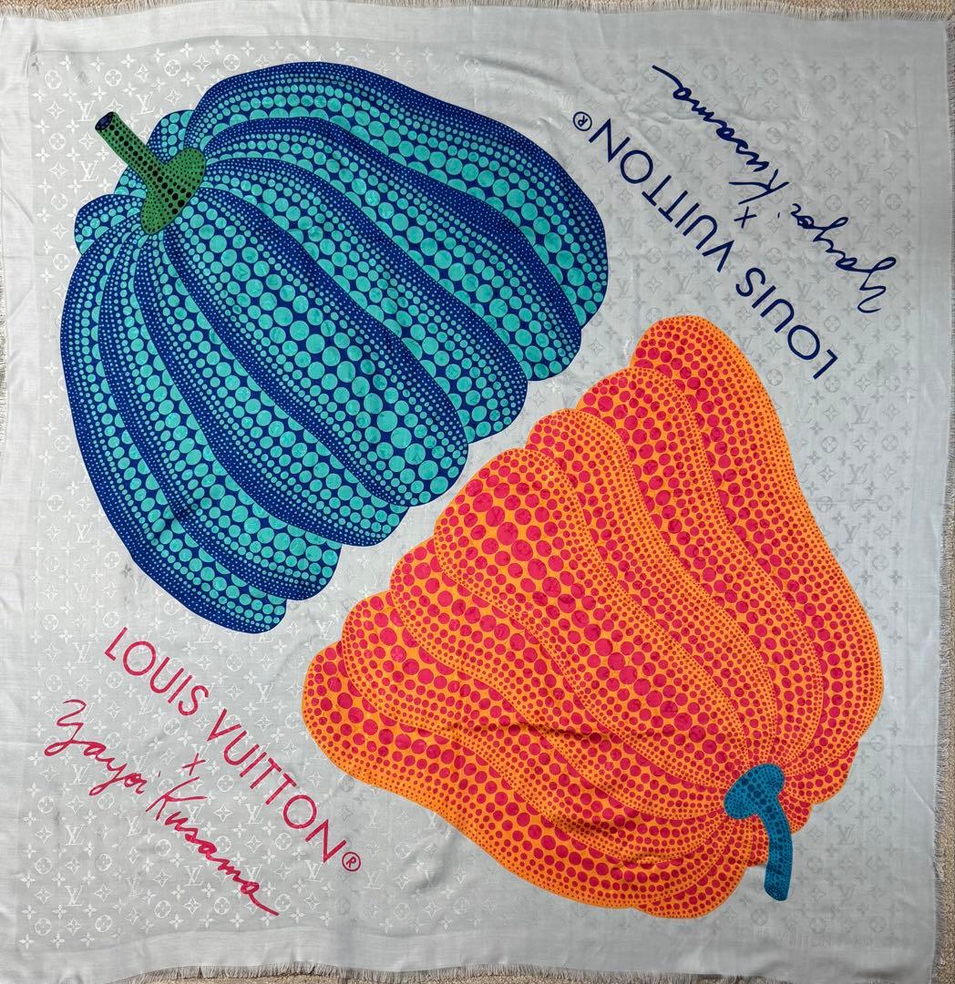 ルイヴィトン×草間彌生 LV × YK ショール・140 パンプキン　新品未使用