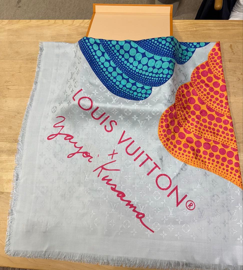 ルイヴィトン×草間彌生 LV × YK ショール・140 パンプキン　新品未使用