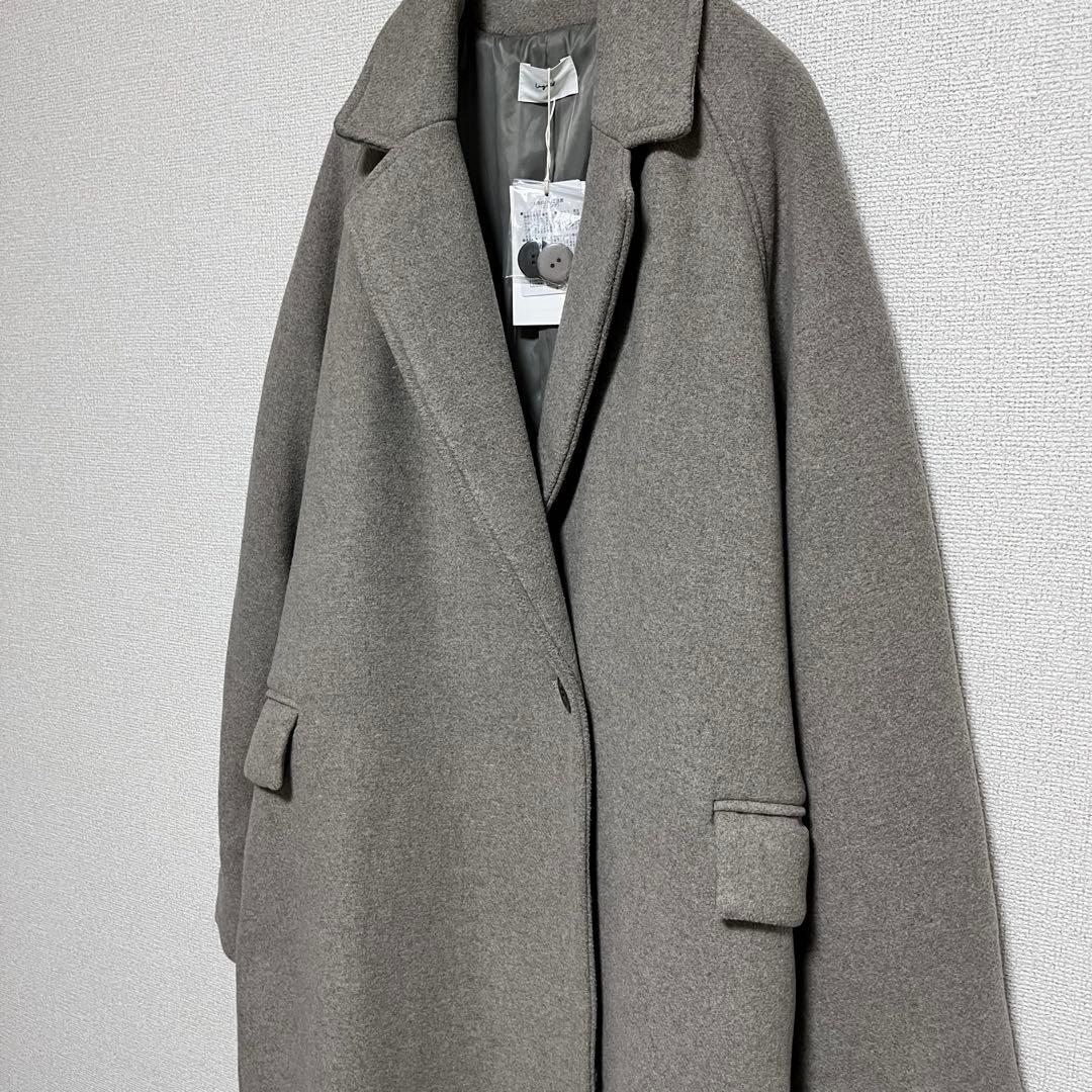 kunkun　　ルーズシルエットチェスターコート　グレー　M ロングコート