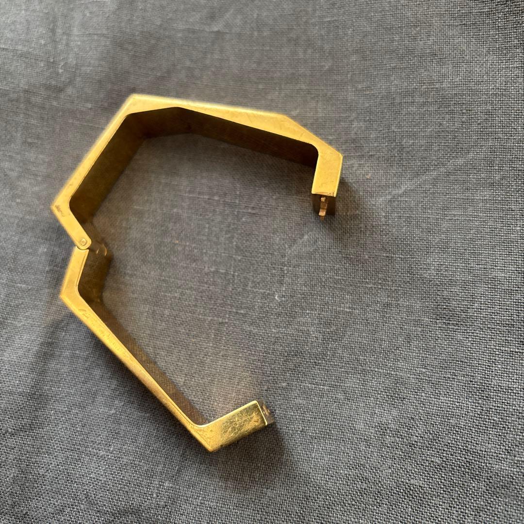 CELINE セリーヌ　フィービー期　ゴールド×シルバーメタル　 六角形バングル