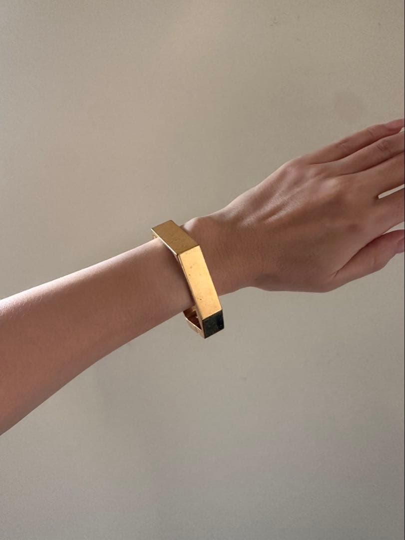 CELINE セリーヌ　フィービー期　ゴールド×シルバーメタル　 六角形バングル