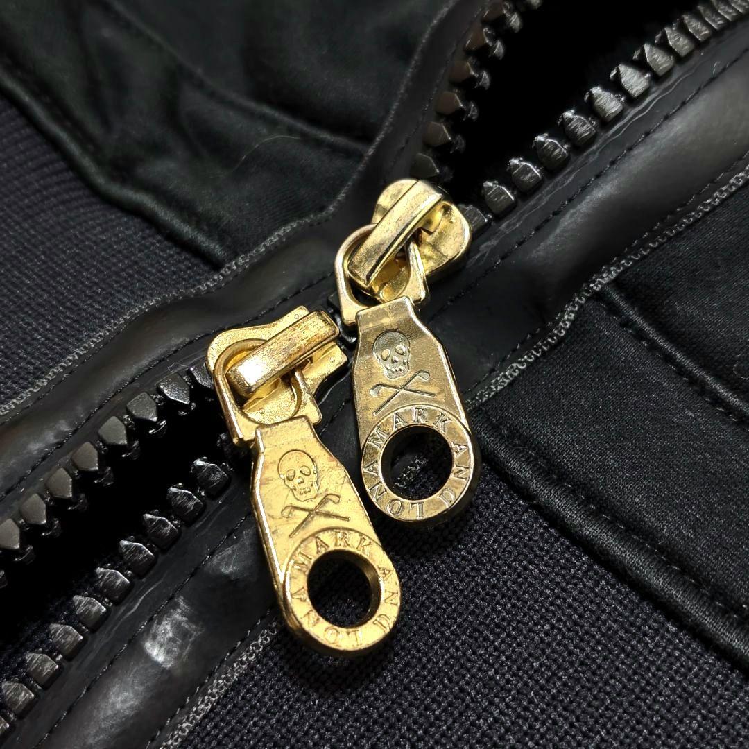 マークアンドロナ　パーカー　フード　フルジップ　スカル　ブラック　メンズ　50