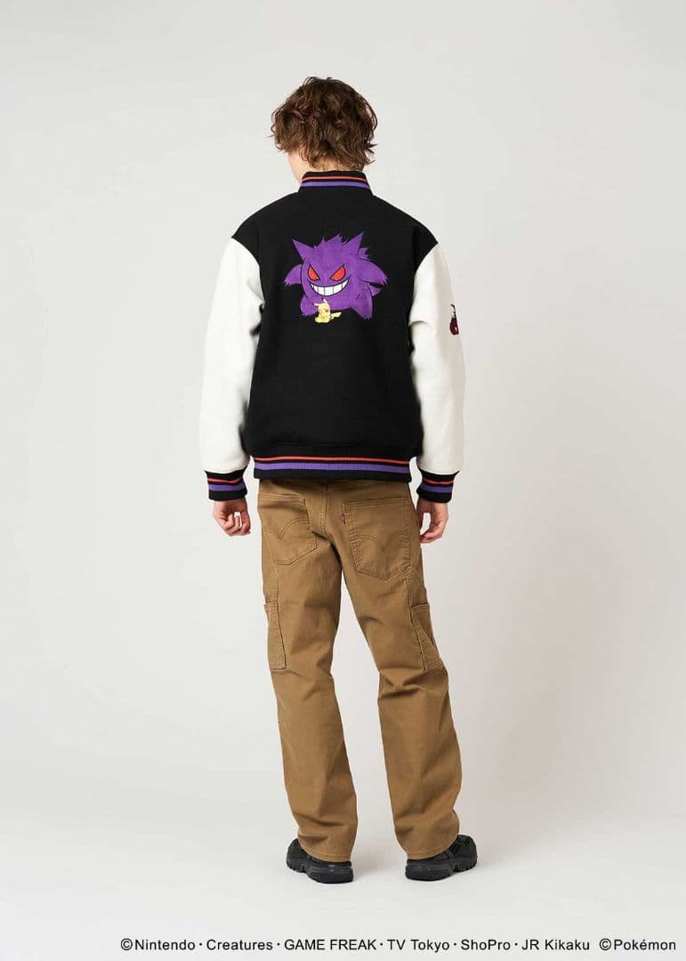 M 新品 ピカチュウ＆ゲンガー スタジアムジャンパー graniph