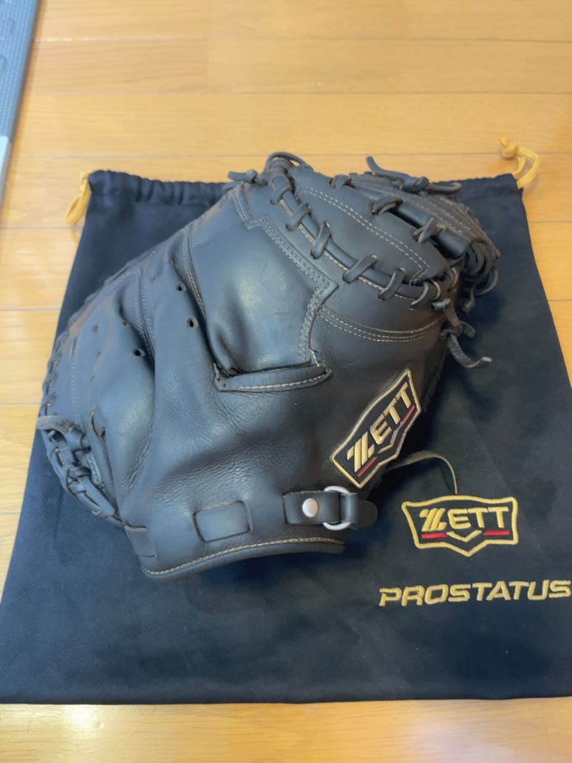 値下げしました‼️ZETTプロステイタスSE硬式キャッチャーミット限定 収納袋付き