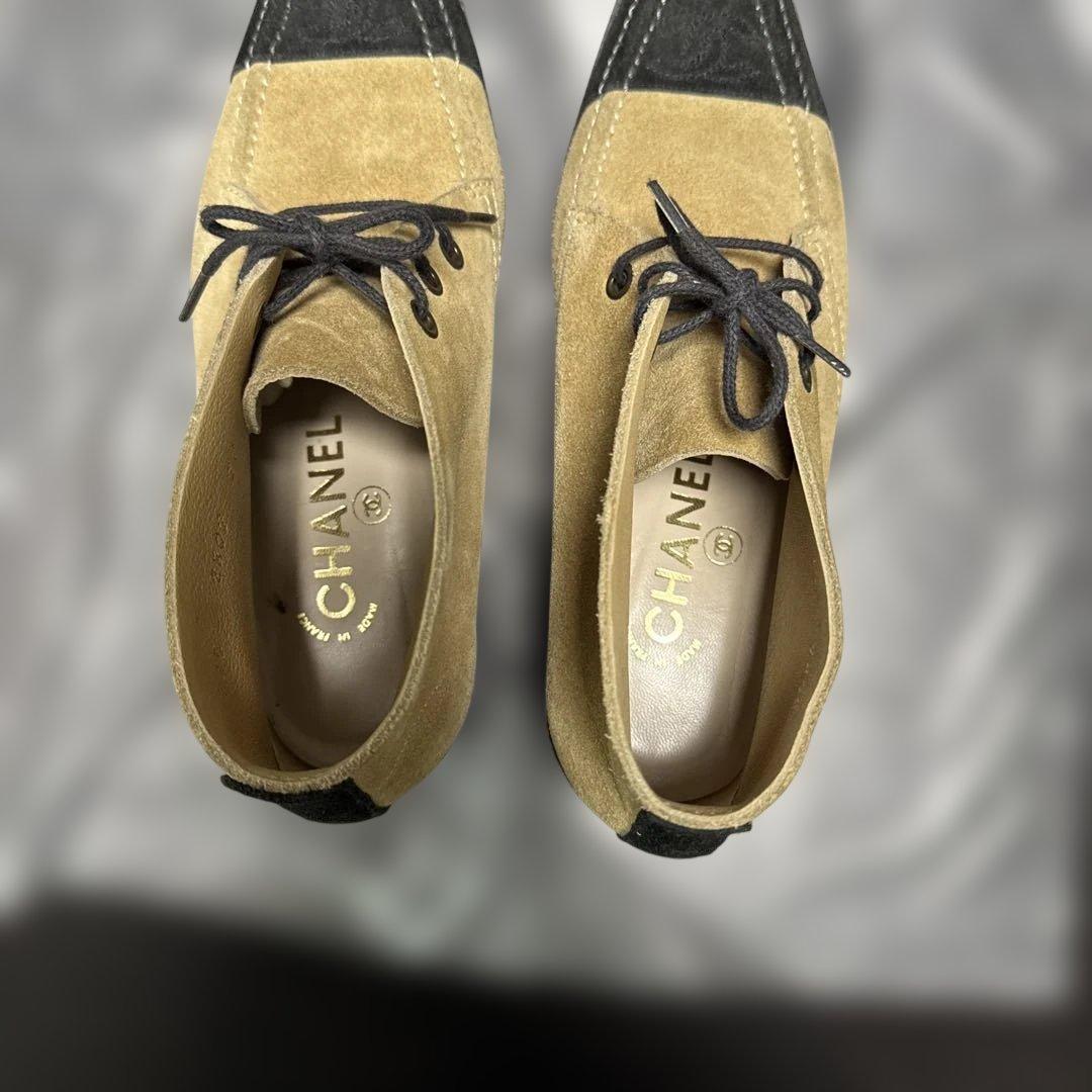 Chanel スエードレースアップブーツ France size 37