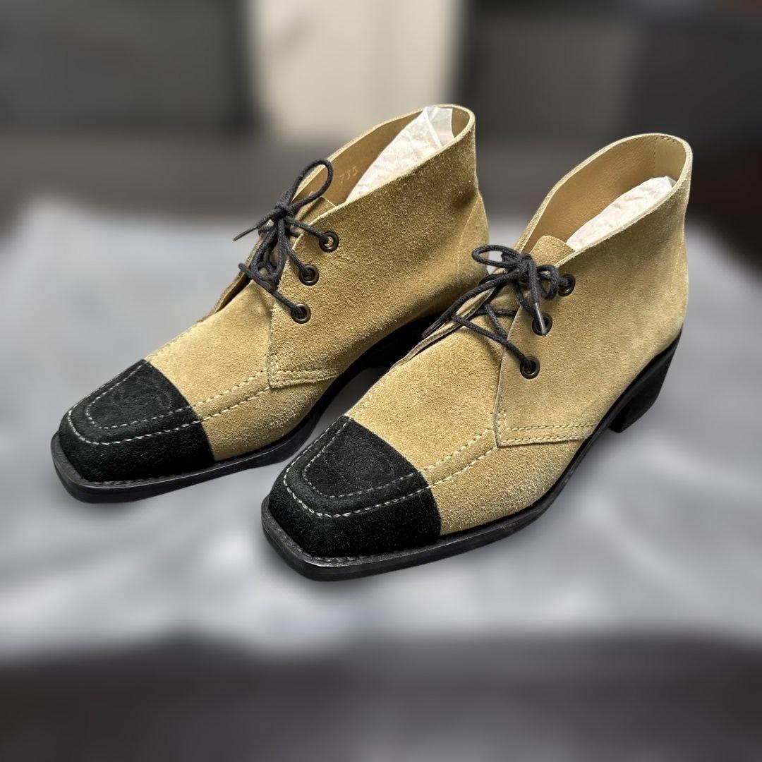 Chanel スエードレースアップブーツ France size 37