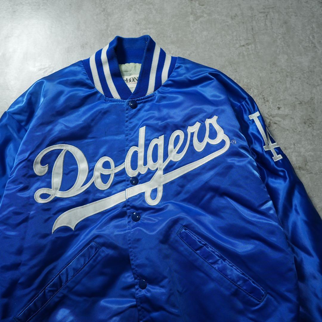 90s DeLong ドジャース サテンスタジャン 中綿 USA製 MLB