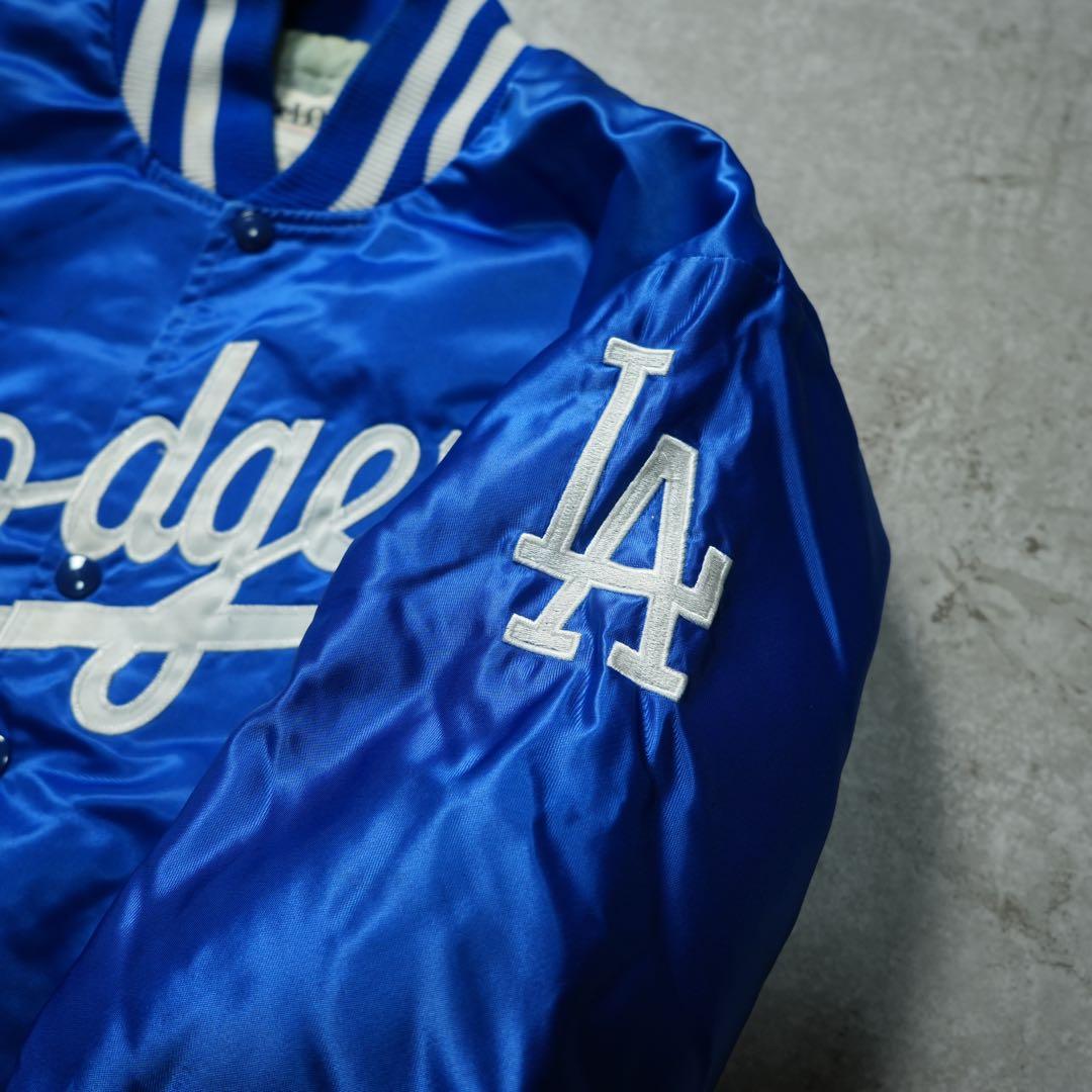 90s DeLong ドジャース サテンスタジャン 中綿 USA製 MLB