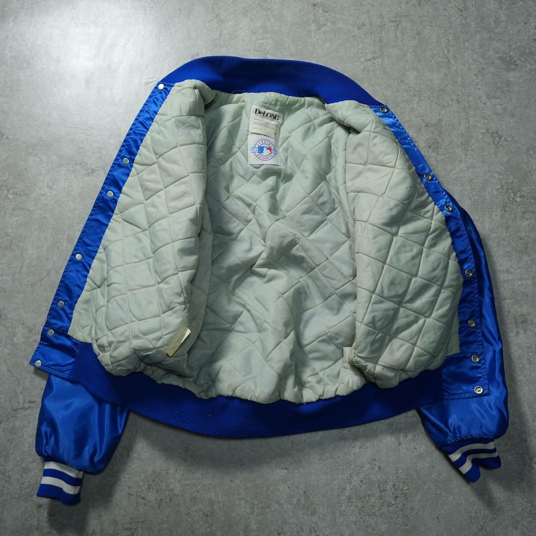 90s DeLong ドジャース サテンスタジャン 中綿 USA製 MLB