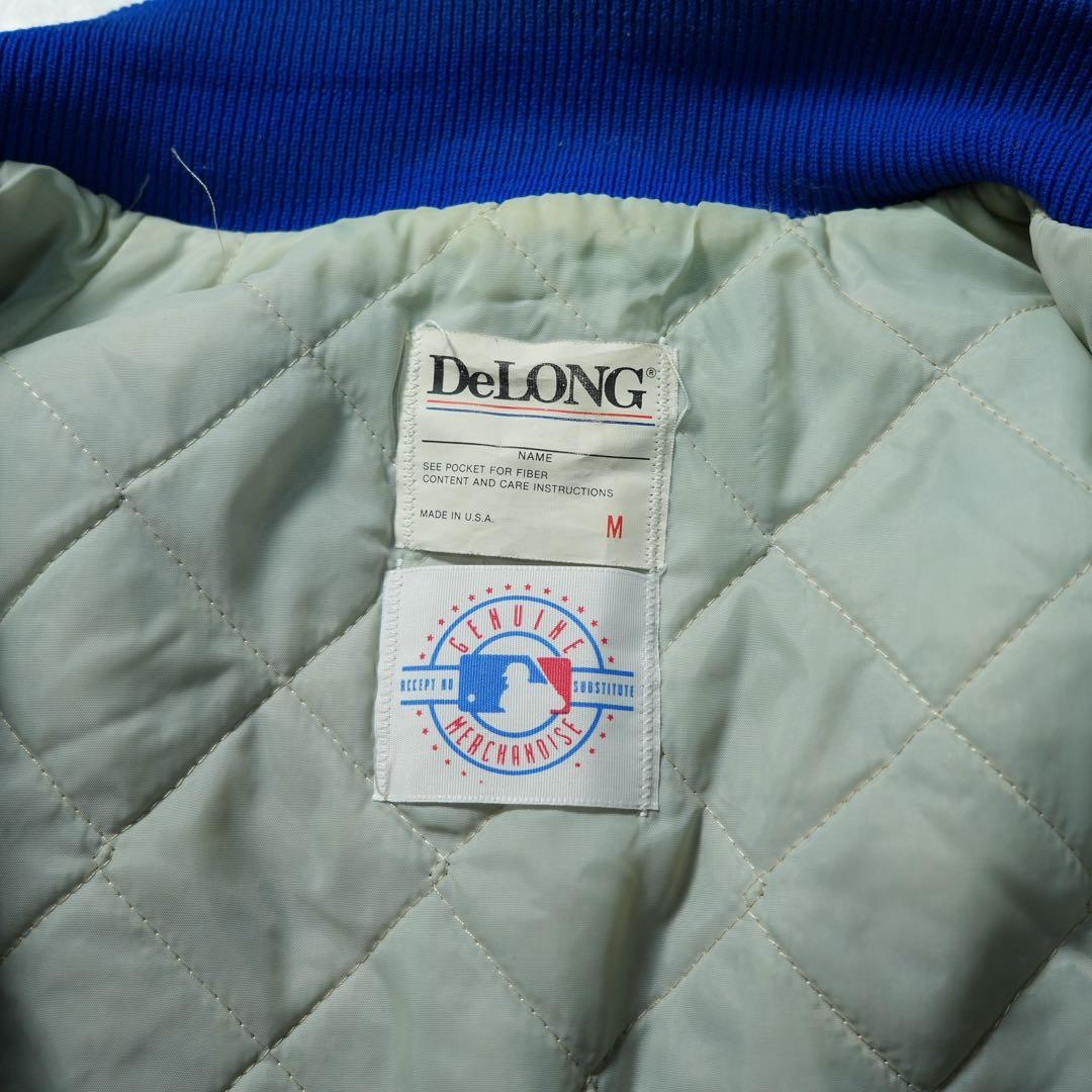90s DeLong ドジャース サテンスタジャン 中綿 USA製 MLB