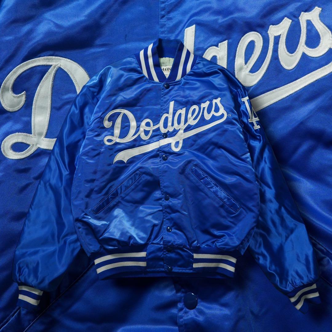 90s DeLong ドジャース サテンスタジャン 中綿 USA製 MLB