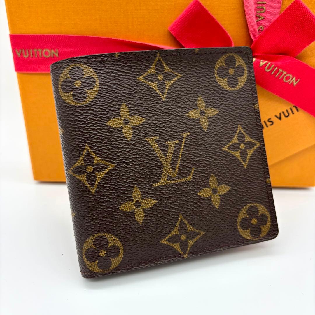 【極上美品】ルイヴィトン モノグラム ポルトフォイユ マルコ 二つ折り財布