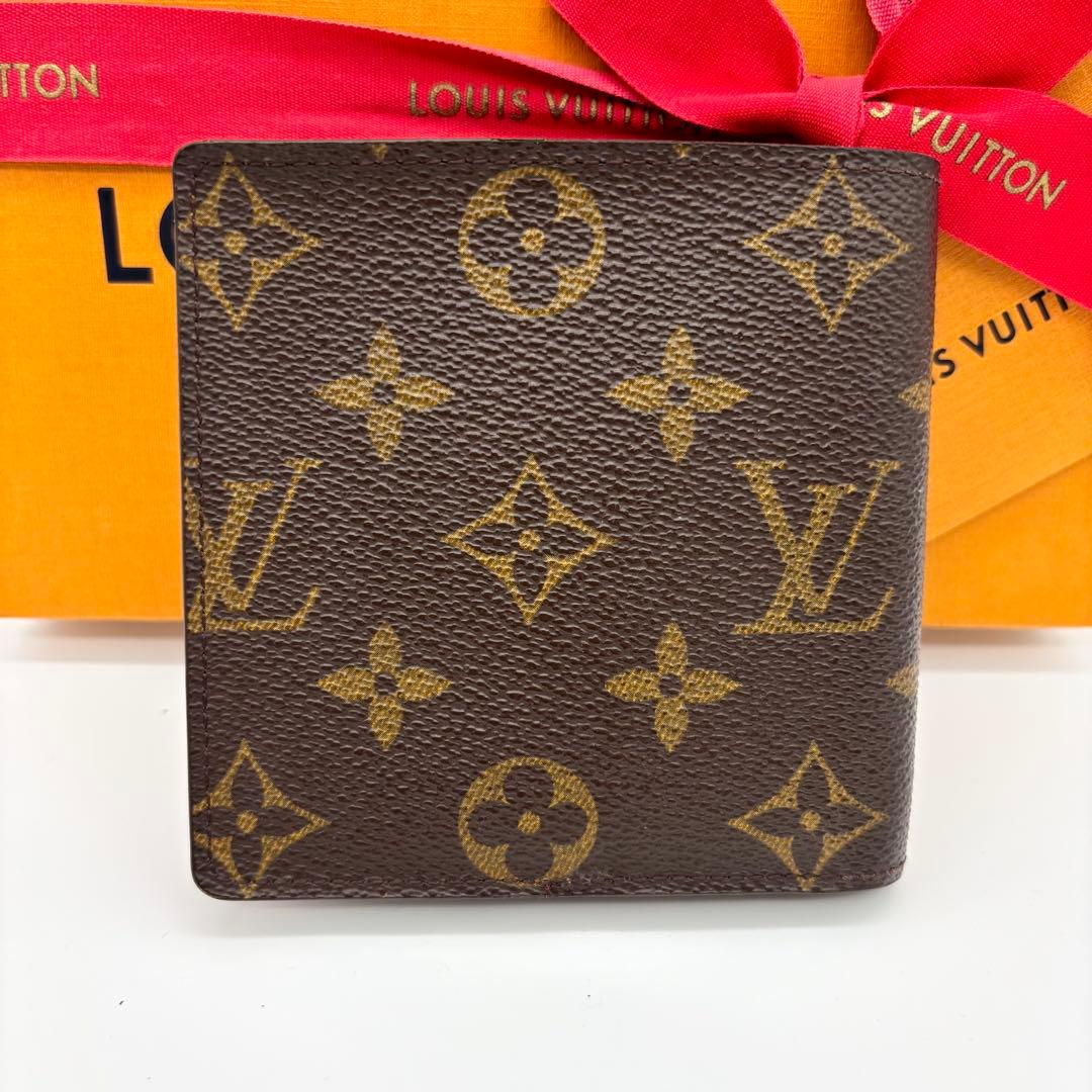 【極上美品】ルイヴィトン モノグラム ポルトフォイユ マルコ 二つ折り財布