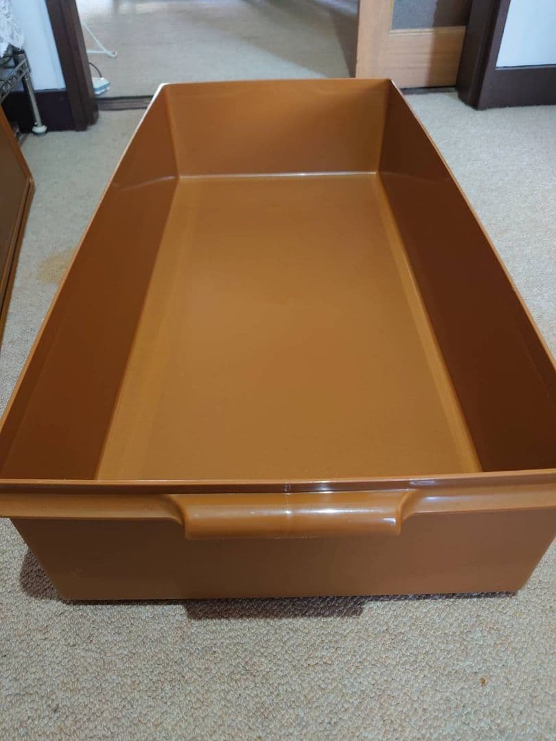 タッパーウェア　ブラウン プラスチック 衣装ケース 4個セット 収納ボックス