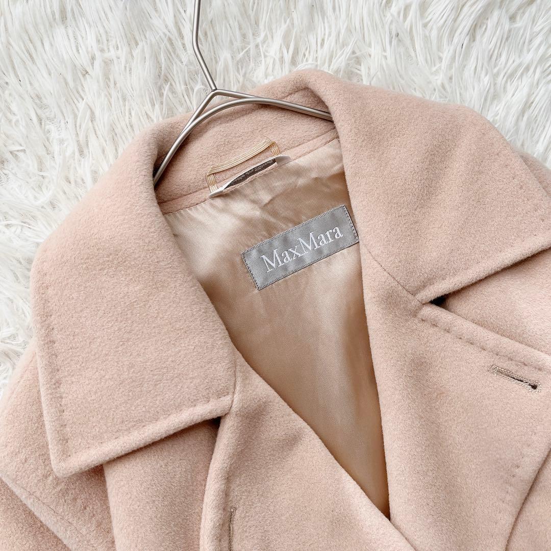 【美品】マックスマーラ ロングベルベットコート アンゴラ混 マニュエラ 銀タグ