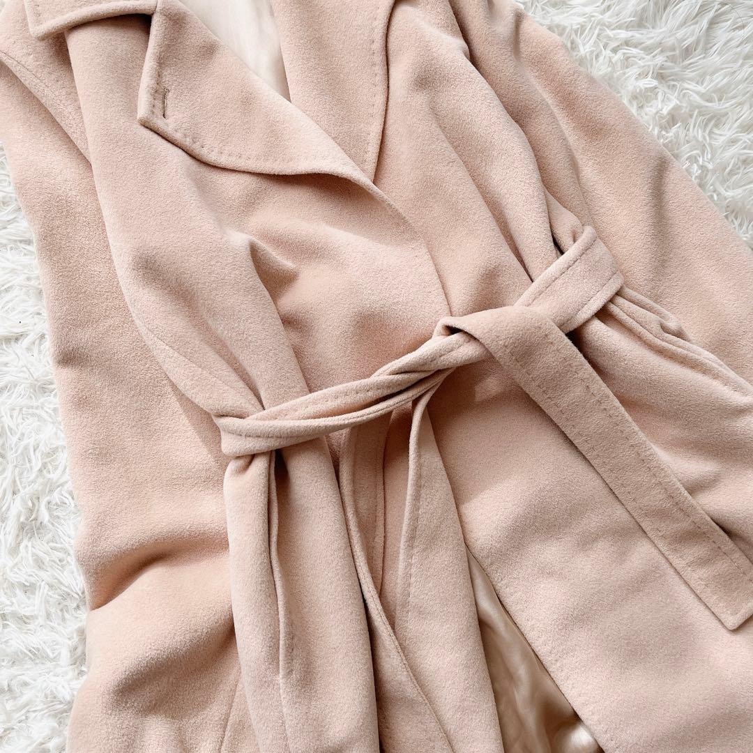 【美品】マックスマーラ ロングベルベットコート アンゴラ混 マニュエラ 銀タグ