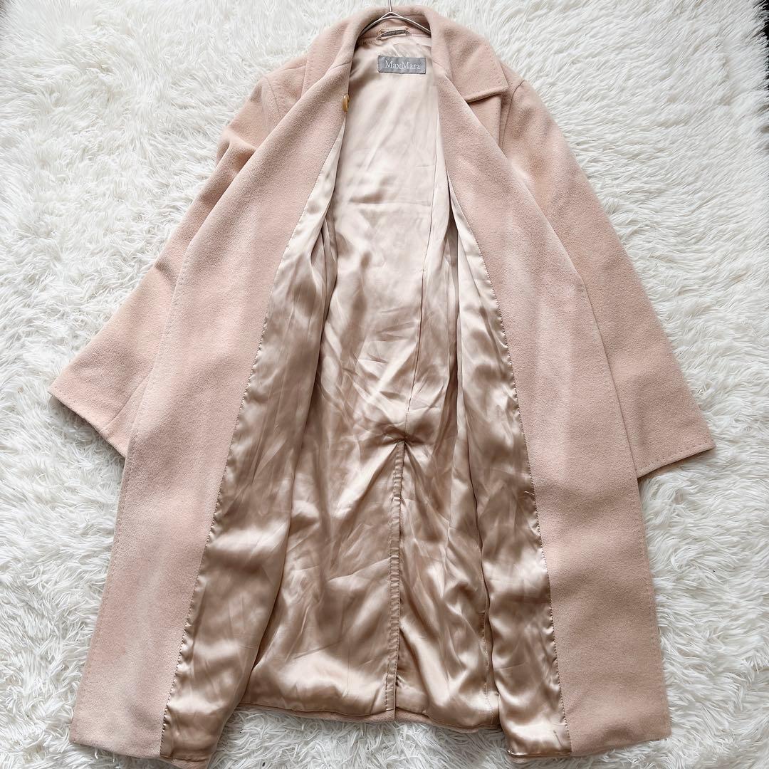 【美品】マックスマーラ ロングベルベットコート アンゴラ混 マニュエラ 銀タグ