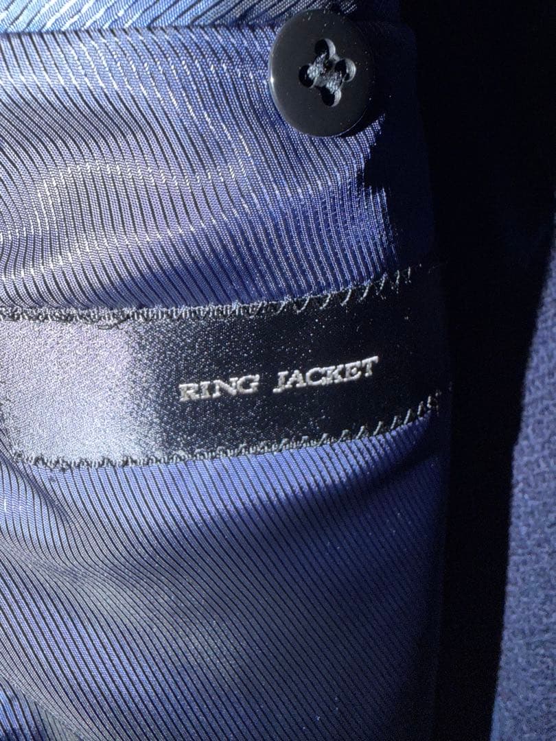 RING JACKET ネイビー チェスターコート